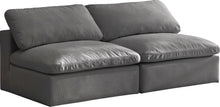 Load image into Gallery viewer, Cozy Grey Velvet Cloud Modular Armless Sofa
