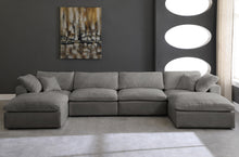 Load image into Gallery viewer, Cozy Grey Velvet Cloud Modular Sectional
