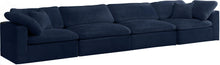 Load image into Gallery viewer, Cozy Navy Velvet Cloud Modular Sofa
