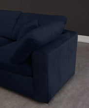 Load image into Gallery viewer, Cozy Navy Velvet Cloud Modular Sofa
