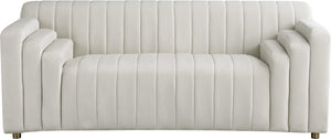 Naya Cream Velvet Loveseat