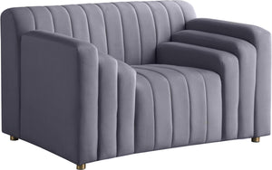 Naya Grey Velvet Chair