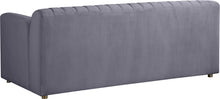 Load image into Gallery viewer, Naya Grey Velvet Loveseat
