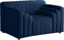 Load image into Gallery viewer, Naya Navy Velvet Chair
