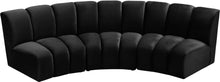 Load image into Gallery viewer, Infinity Black Velvet 3pc. Modular Sectional
