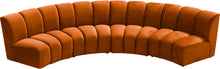 Load image into Gallery viewer, Infinity Cognac Velvet 4pc. Modular Sectional
