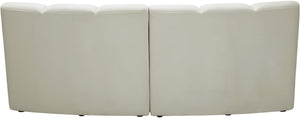 Infinity Cream Velvet 2pc. Modular Sectional