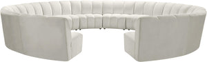 Infinity Cream Velvet 12pc. Modular Sectional