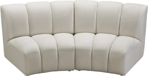 Infinity Cream Velvet 2pc. Modular Sectional