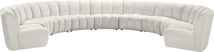 Infinity Cream Velvet 9pc. Modular Sectional image