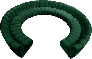 Infinity Green Velvet 11pc. Modular Sectional image