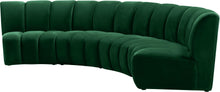 Load image into Gallery viewer, Infinity Green Velvet 4pc. Modular Sectional
