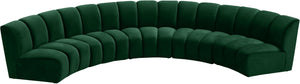 Infinity Green Velvet 5pc. Modular Sectional