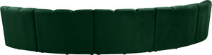 Infinity Green Velvet 5pc. Modular Sectional