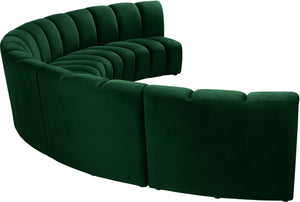 Infinity Green Velvet 5pc. Modular Sectional