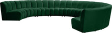 Load image into Gallery viewer, Infinity Green Velvet 9pc. Modular Sectional
