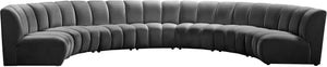 Infinity Grey Velvet 7pc. Modular Sectional image