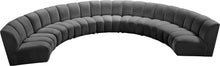 Load image into Gallery viewer, Infinity Grey Velvet 7pc. Modular Sectional
