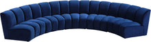 Load image into Gallery viewer, Infinity Navy Velvet 5pc. Modular Sectional
