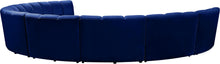 Load image into Gallery viewer, Infinity Navy Velvet 8pc. Modular Sectional
