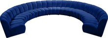 Load image into Gallery viewer, Infinity Navy Velvet 9pc. Modular Sectional
