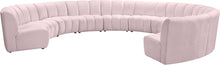 Load image into Gallery viewer, Infinity Pink Velvet 10pc. Modular Sectional
