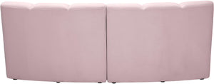 Infinity Pink Velvet 2pc. Modular Sectional