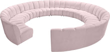 Load image into Gallery viewer, Infinity Pink Velvet 12pc. Modular Sectional
