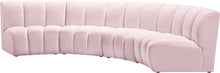 Load image into Gallery viewer, Infinity Pink Velvet 4pc. Modular Sectional
