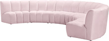 Load image into Gallery viewer, Infinity Pink Velvet 6pc. Modular Sectional
