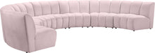 Load image into Gallery viewer, Infinity Pink Velvet 7pc. Modular Sectional
