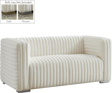 Load image into Gallery viewer, Ravish Cream Velvet Loveseat
