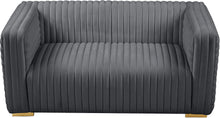 Load image into Gallery viewer, Ravish Grey Velvet Loveseat
