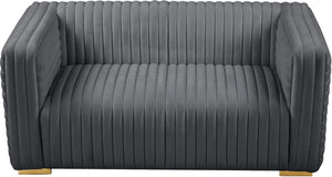 Ravish Grey Velvet Loveseat