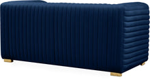 Load image into Gallery viewer, Ravish Navy Velvet Loveseat
