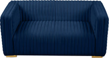 Load image into Gallery viewer, Ravish Navy Velvet Loveseat
