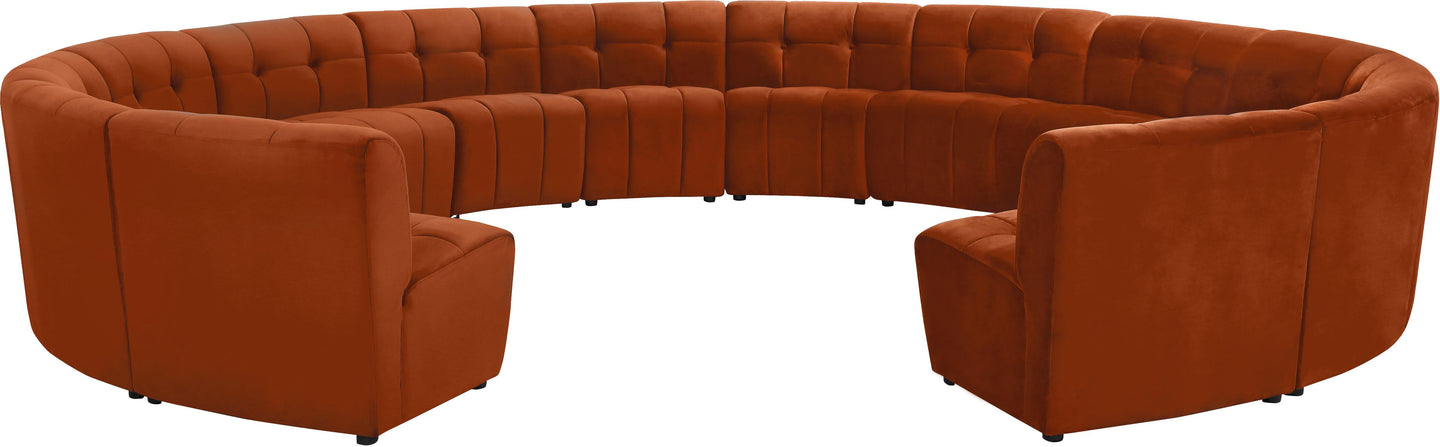 Limitless Cognac Velvet 14pc. Modular Sectional image