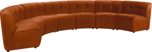 Limitless Cognac Velvet 7pc. Modular Sectional