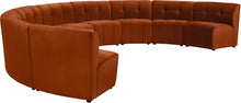 Load image into Gallery viewer, Limitless Cognac Velvet 9pc. Modular Sectional
