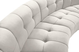 Limitless Cream Velvet 5pc. Modular Sectional