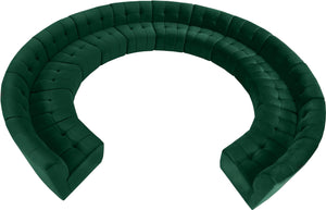 Limitless Green Velvet 13pc. Modular Sectional