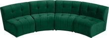 Load image into Gallery viewer, Limitless Green Velvet 4pc. Modular Sectional
