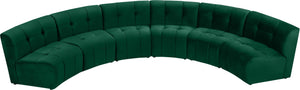 Limitless Green Velvet 6pc. Modular Sectional