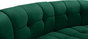 Limitless Green Velvet 11pc. Modular Sectional