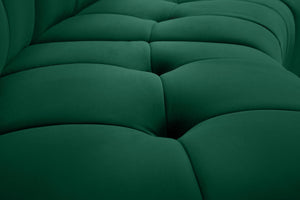 Limitless Green Velvet 5pc. Modular Sectional