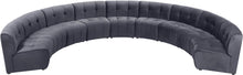 Load image into Gallery viewer, Limitless Grey Velvet 9pc. Modular Sectional
