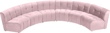 Load image into Gallery viewer, Limitless Pink Velvet 6pc. Modular Sectional
