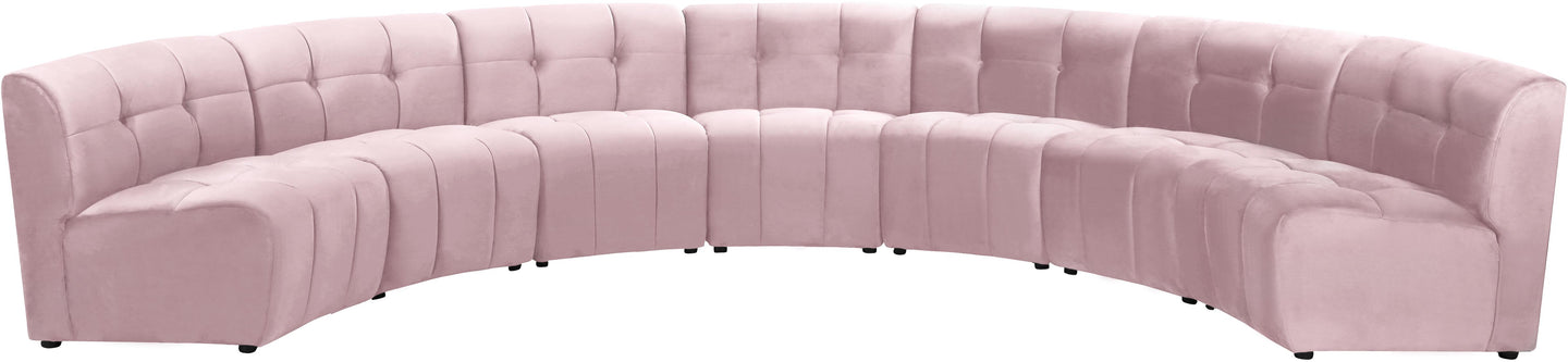 Limitless Pink Velvet 7pc. Modular Sectional image