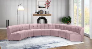 Limitless Pink Velvet 7pc. Modular Sectional