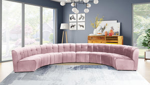 Limitless Pink Velvet 8pc. Modular Sectional